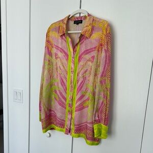Retrofete - Pink and Green Silk Shirt